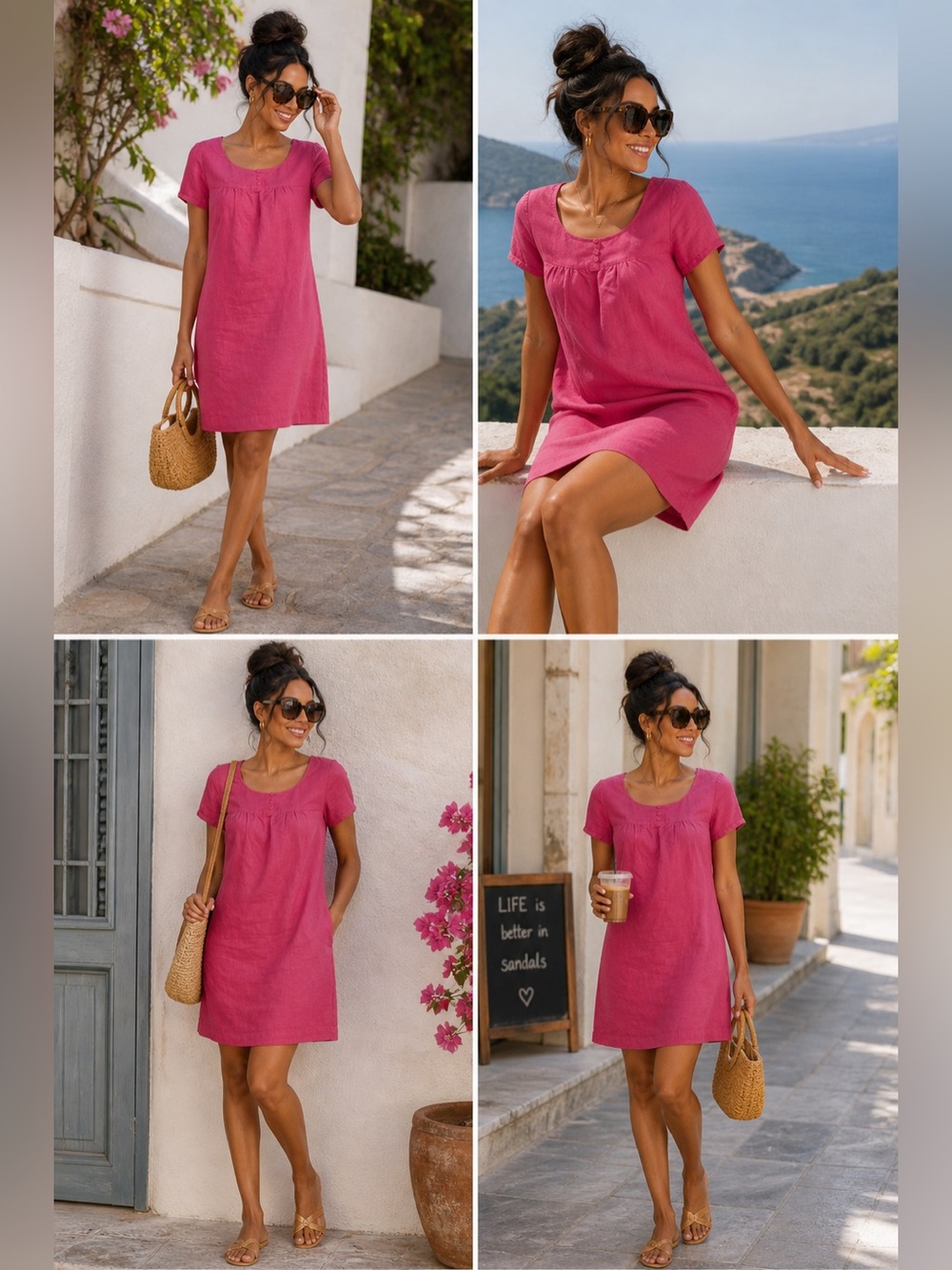 Description

Vineyard Vines Pink Shift Dress – Size Small